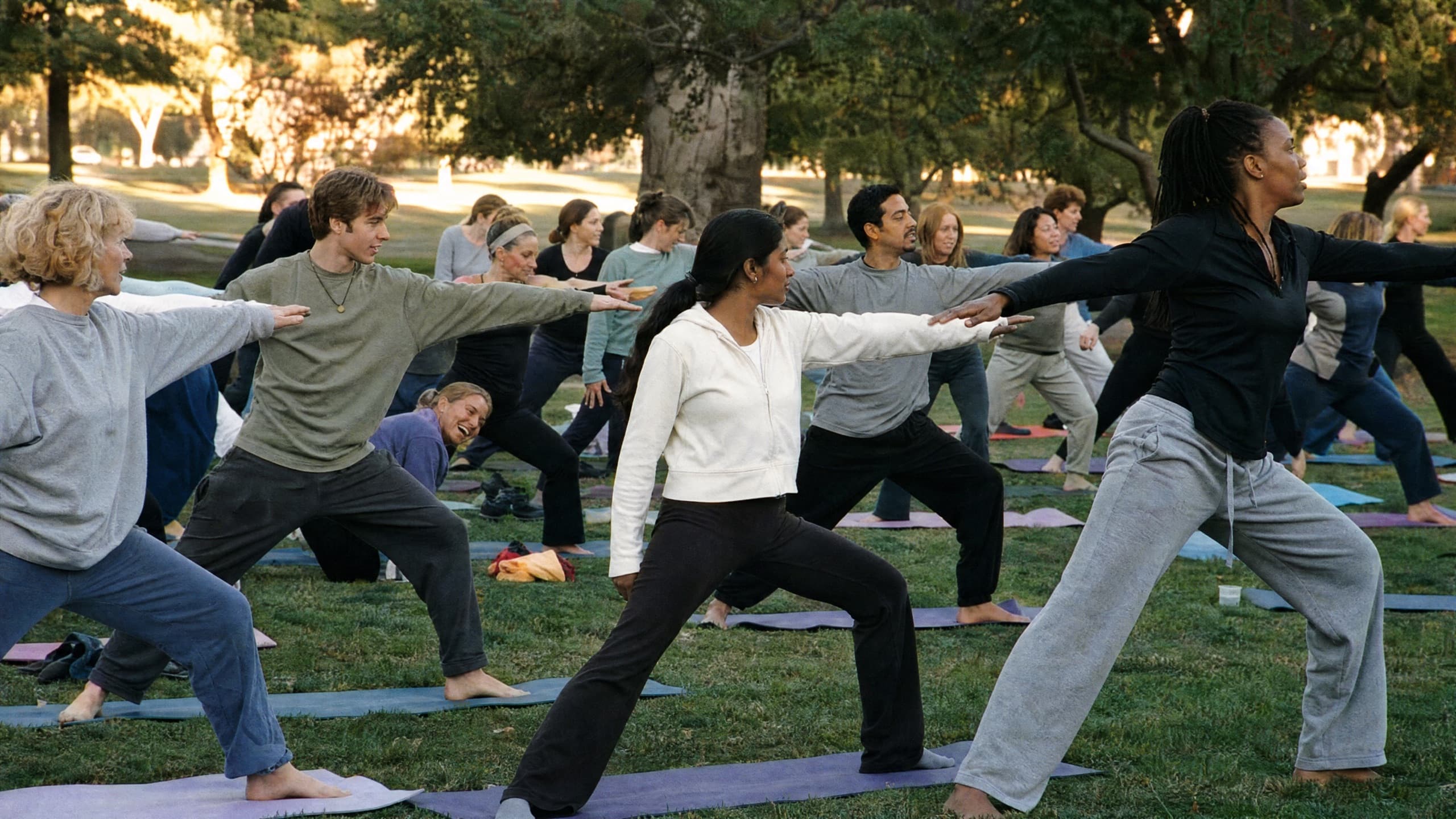 A yoga class