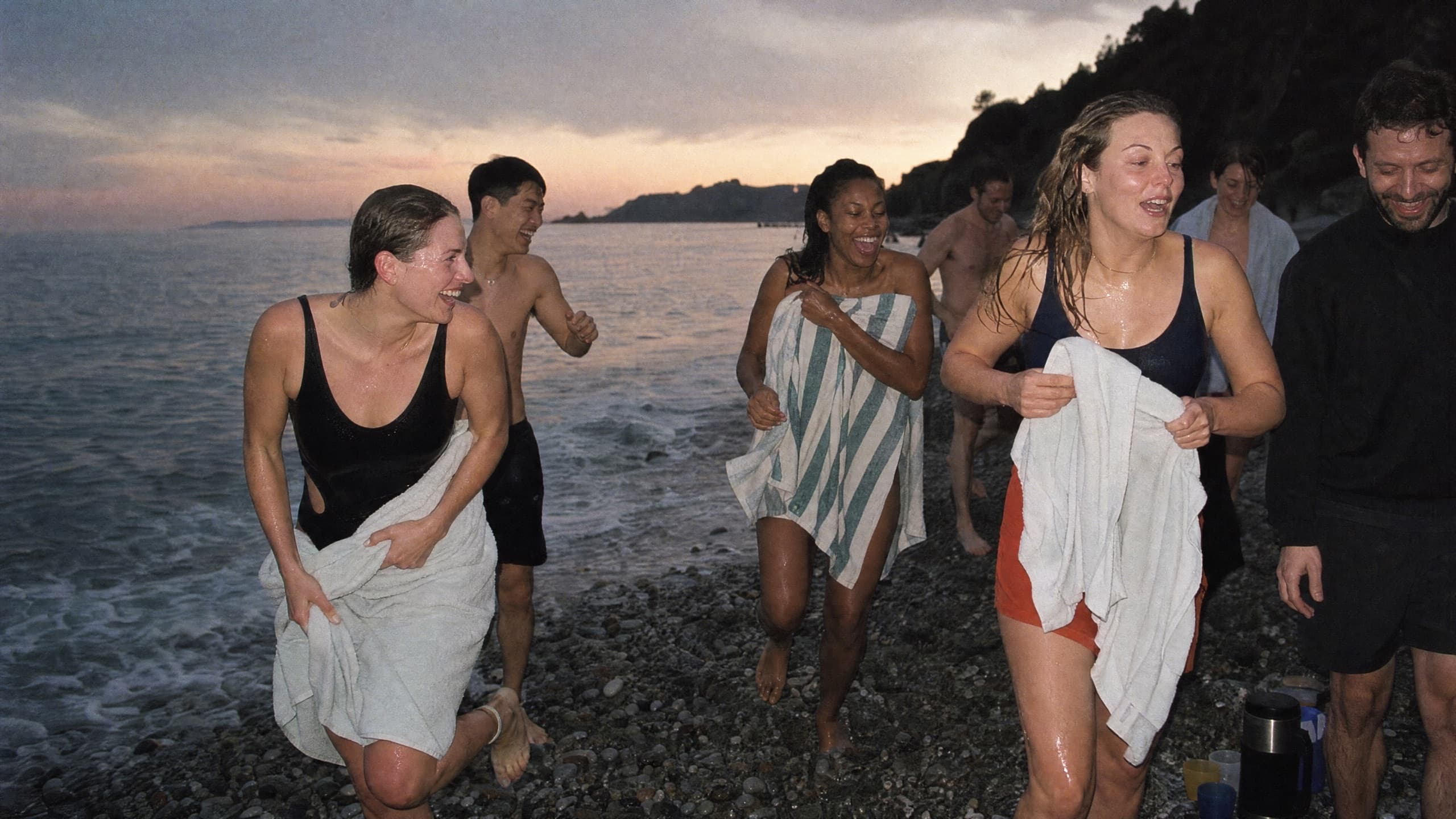 Swimmers in the sea