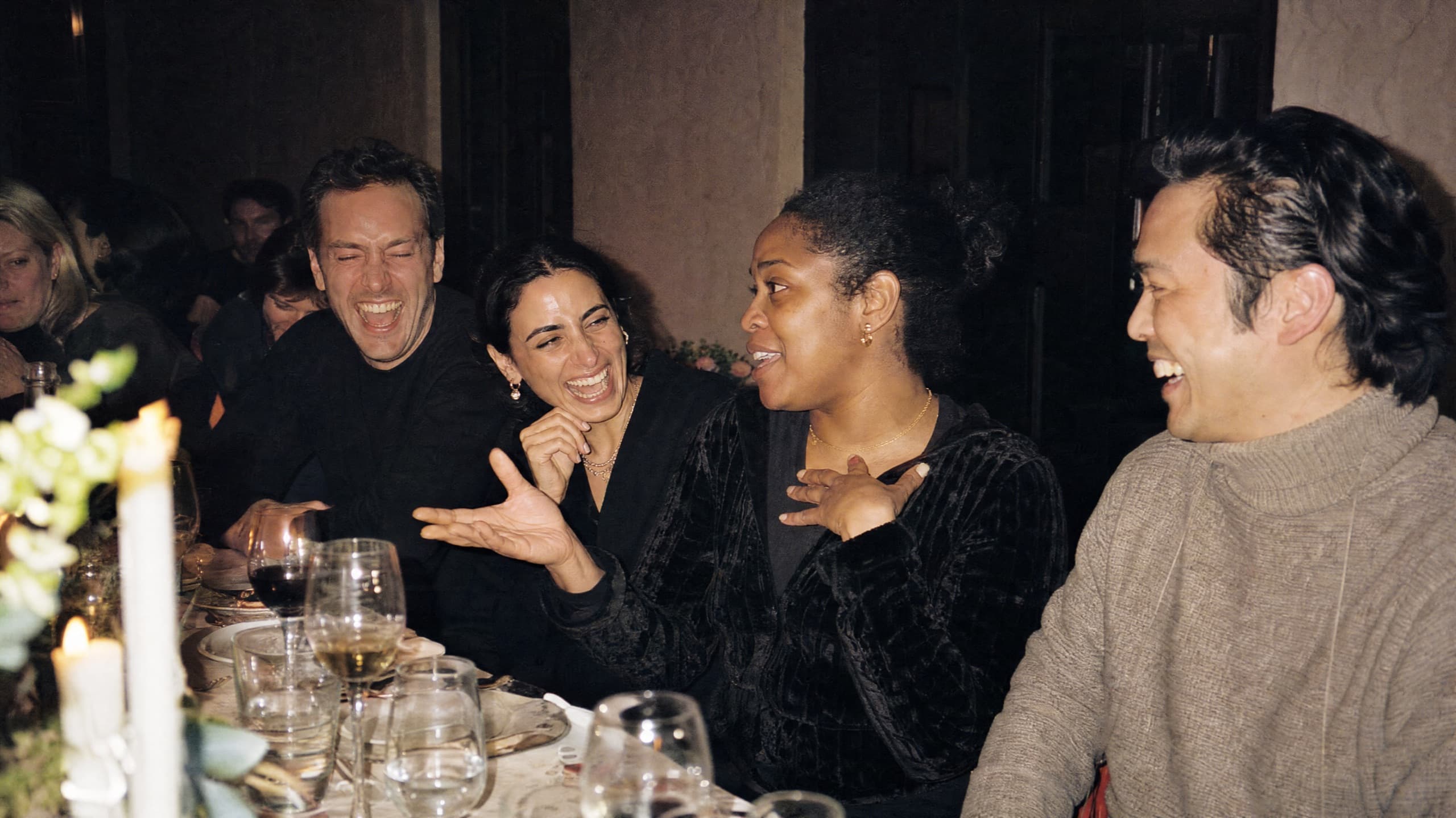 A supper club dinner